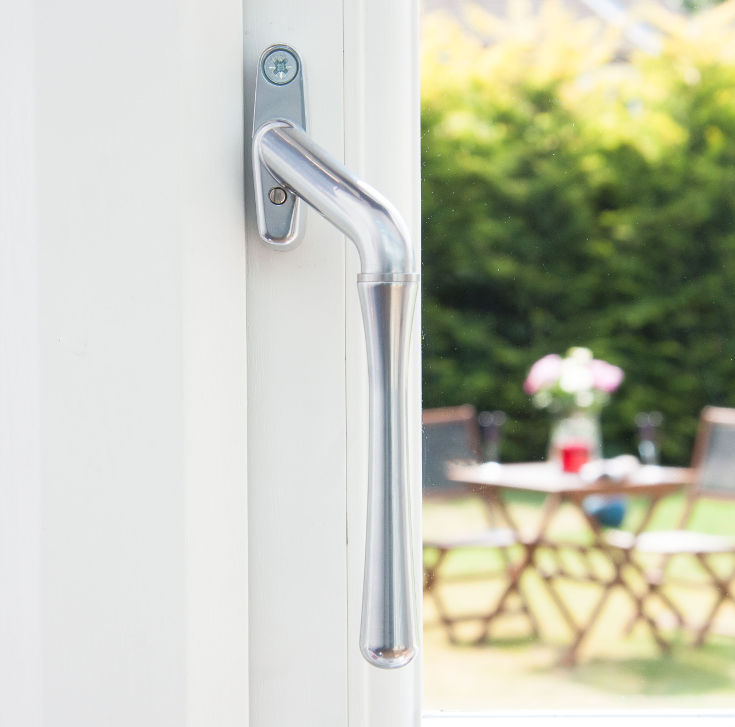 Window handles for sale in the UK - satin teardrop